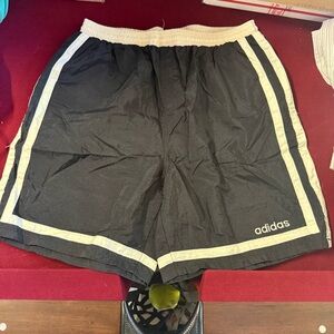 Vintage Adidas Black and White Athletic Shorts